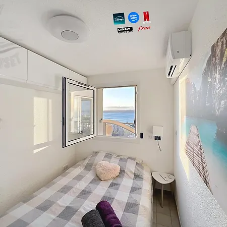 T2 Terrasse Vue Panoramique, Piscine, Parking, Wifi, 2 Tv Connectees, Netflix, Clim, Ascenseur, Barbecue Apartmán Sète