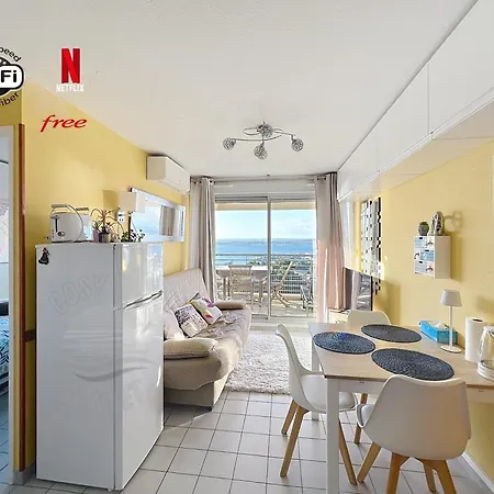 Apartmán T2 Terrasse Vue Panoramique, Piscine, Parking, Wifi, 2 Tv Connectees, Netflix, Clim, Ascenseur, Barbecue Sète
