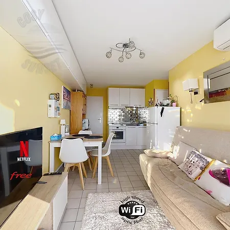 T2 Terrasse Vue Panoramique, Piscine, Parking, Wifi, 2 Tv Connectees, Netflix, Clim, Ascenseur, Barbecue Sète