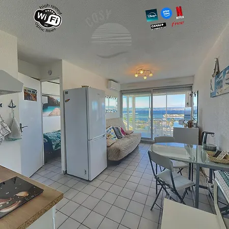T2 Terrasse Vue Panoramique, Piscine, Parking, Wifi, 2 Tv Connectees, Netflix, Clim, Ascenseur, Barbecue Apartmán *